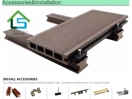UV resistant WPC engineered flooring outdoor deck floor